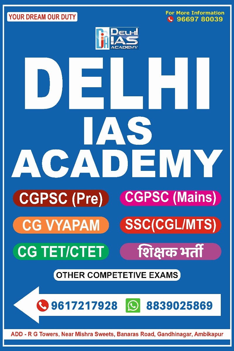 Delhi IAS Academy for Civil Services ambikapur